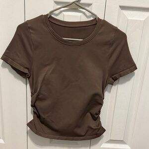 Brown workout top